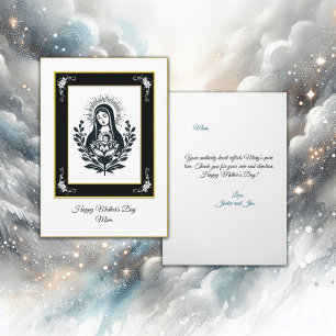 Die schwarze Jungfrau Mary Mother Day Karte