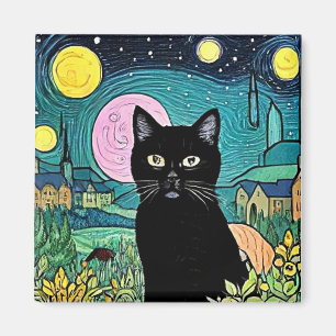 Die schwarze Katze 2 Magnet