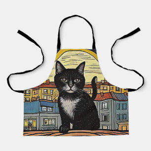 Die schwarze Katze 4 Schürze