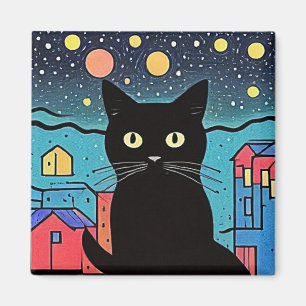 Die schwarze Katze 5 Magnet