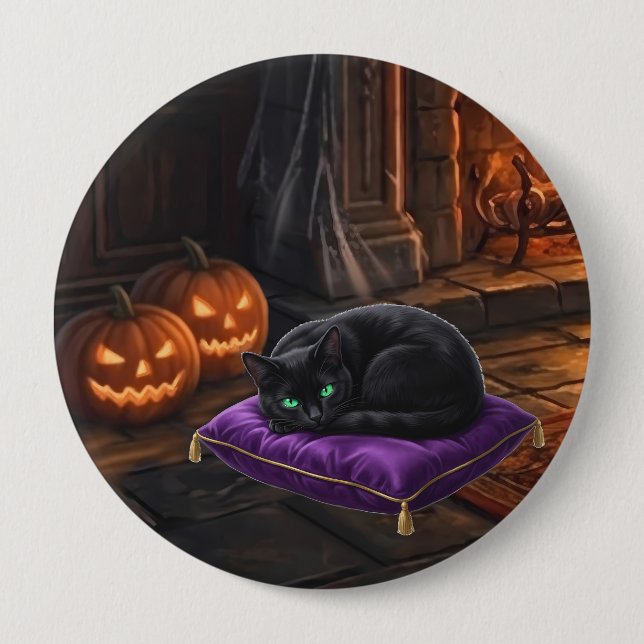 Die schwarze Katze der Vampir-Mädchen namens Mitte Button (Vorderseite)