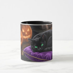 Die schwarze Katze der Vampir-Mädchen namens Mitte Tasse
