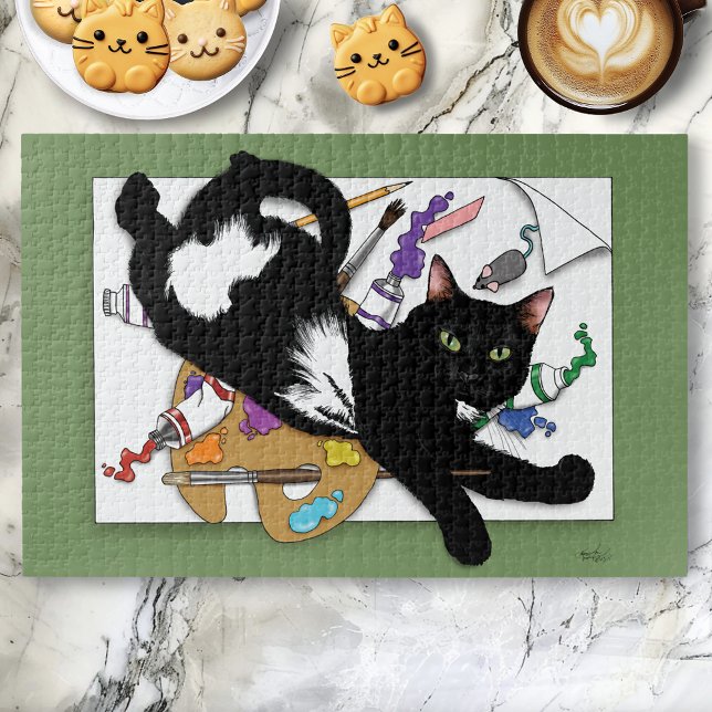 Die schwarze Katze des Künstlers (Von Creator hochgeladen)