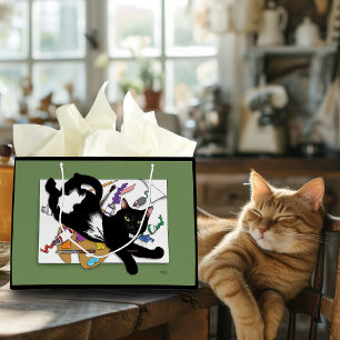 Die schwarze Katze des Künstlers Große Geschenktüte