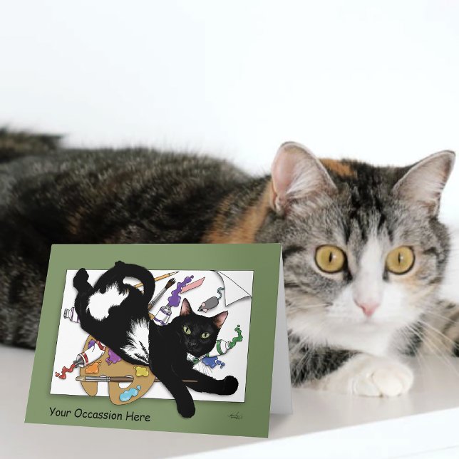 Die schwarze Katze des Künstlers Karte (Von Creator hochgeladen)