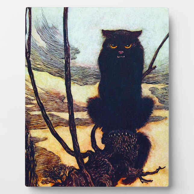 Die schwarze Katze Fotoplatte (Vorderseite)