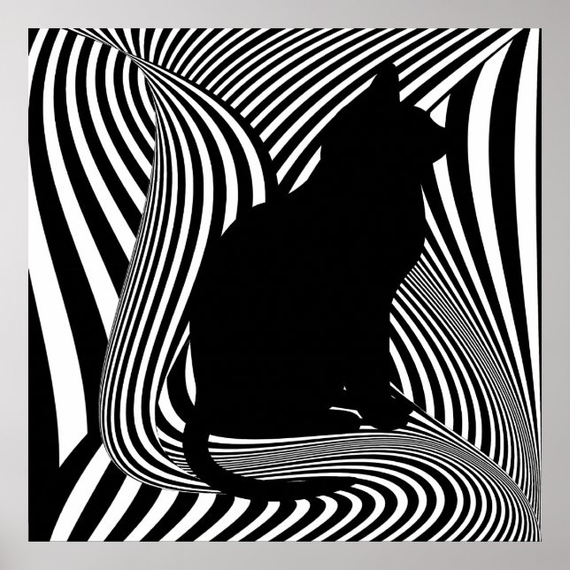 Die schwarze Katze - Kunststudio Poster (Vorne)