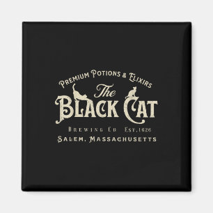 Die schwarze Katze Witchy Salem Est 1626 Halloween Magnet