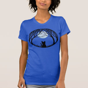 Die schwarze Katzen-Shirt-fette T-Shirt
