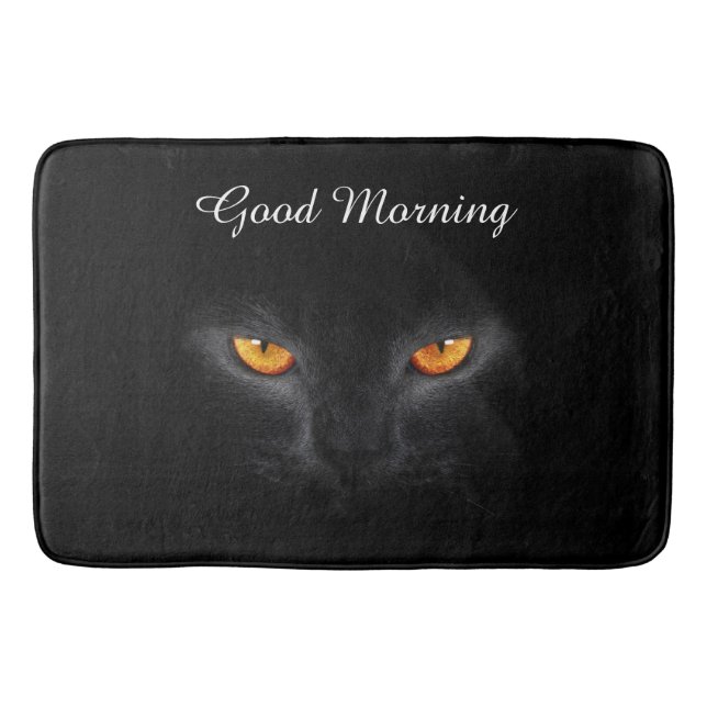 Die schwarze Katzenbadematte Badematte (Vorderseite)