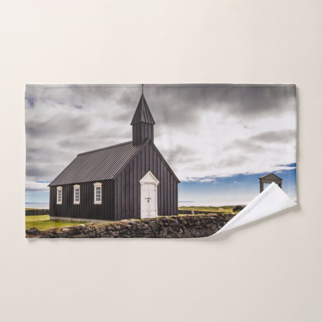 Die Schwarze Kirche Budir, Island Badhandtuch Set (Handtuch)