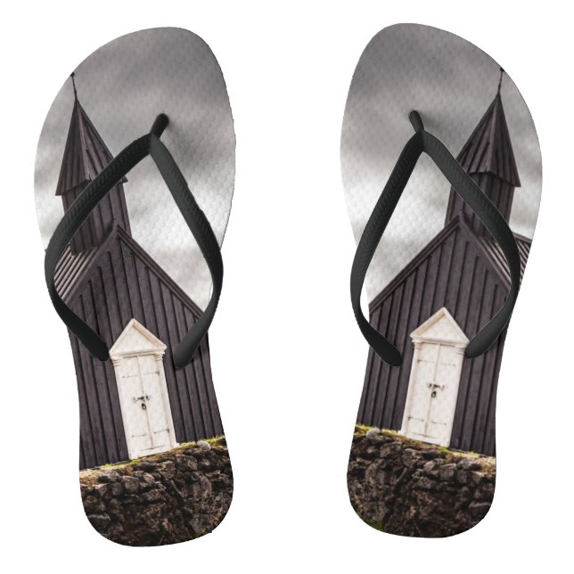 Die Schwarze Kirche Budir, Island Flip Flops (Fußbett)