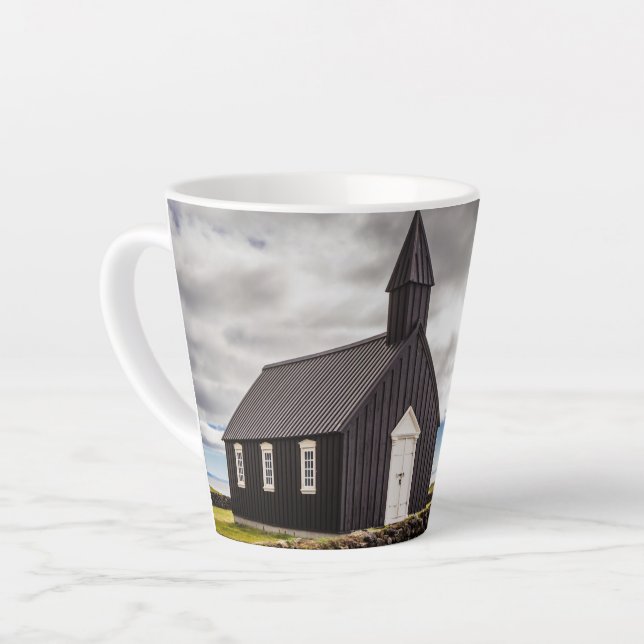 Die Schwarze Kirche Budir, Island Milchtasse (Linke Ecke)
