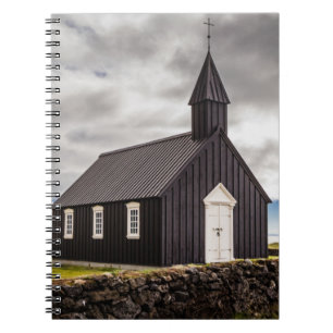 Die Schwarze Kirche Budir, Island Notizblock