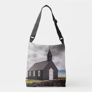Die Schwarze Kirche Budir, Island Tragetaschen Mit Langen Trägern