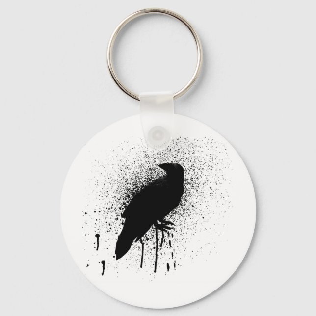 Die schwarze Krähe Schlüsselanhänger (Vorderseite)