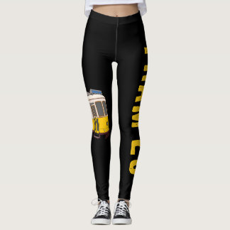 Die schwarze Lissabon-Straßenbahn 28 Leggings
