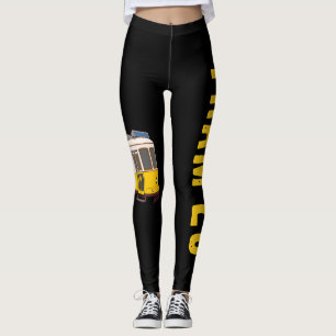 Die schwarze Lissabon-Straßenbahn 28 Leggings