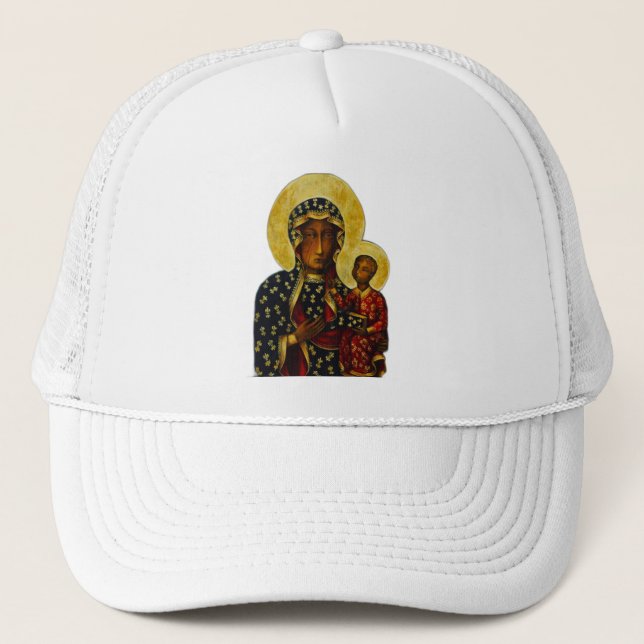 Die Schwarze Madonna von Czestochowa Truckerkappe (Vorderseite)