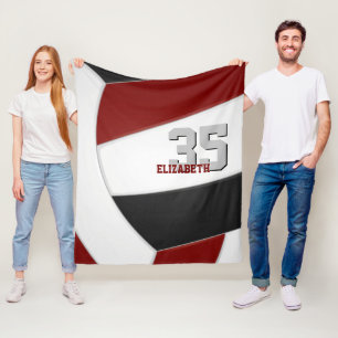 Die schwarze Mannschaft des Maroons färbt die Deko Fleecedecke