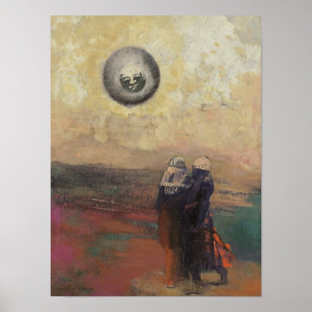 Die schwarze Sonne (Redon 1900) Poster (Vorne)