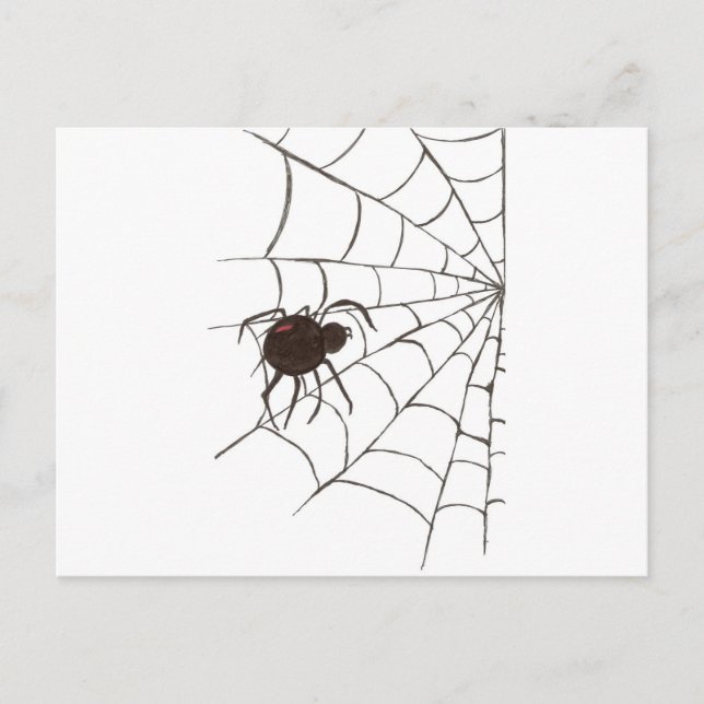 Die schwarze Witwe Postkarte (Vorderseite)