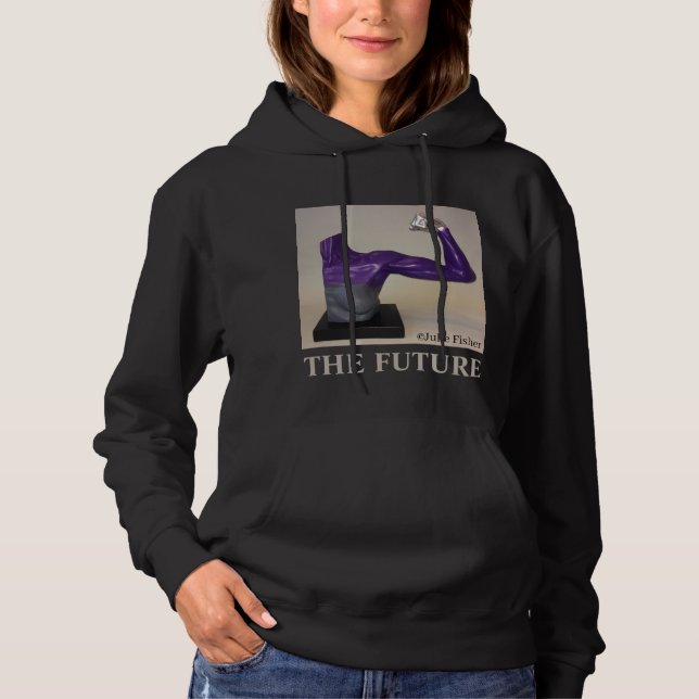 Die Schwarze Zukunftswelle der Frauen über die Sch Hoodie (Vorderseite)