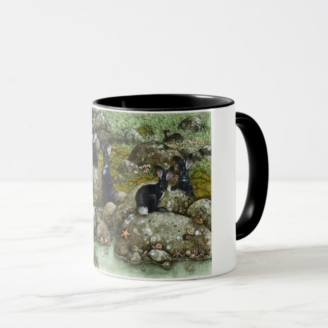 Die schwarzen Kaninchen von Hy-Brasil Tasse (VorderseiteRechts)