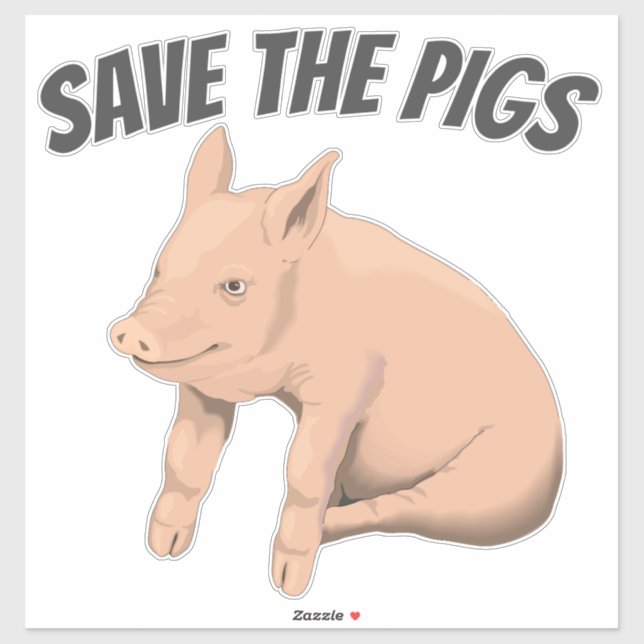 DIE SCHWEINCHELKÖRPER-DEKALKALKETTE gerettet Aufkleber (Blatt)
