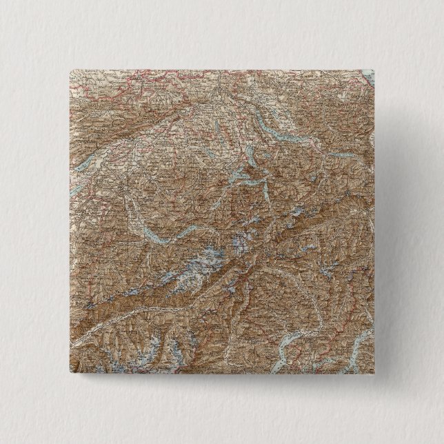Die Schweiz Atlas Karte Button (Vorderseite)
