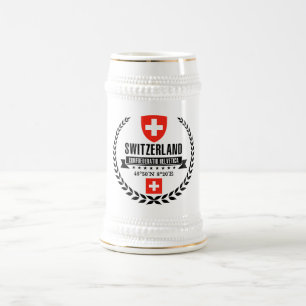 Die Schweiz Bierglas
