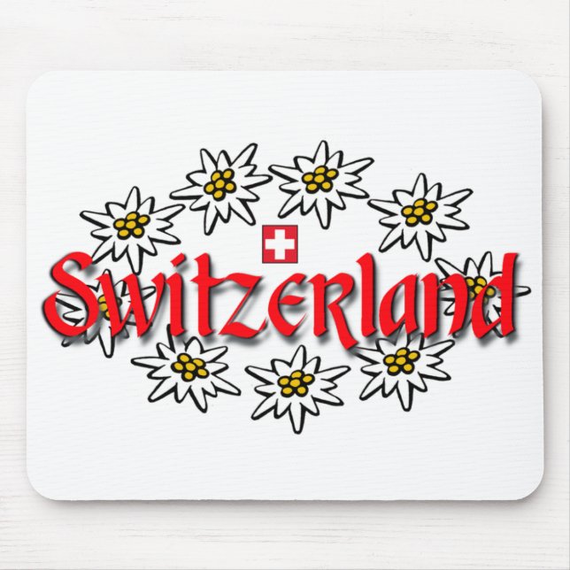 Die Schweiz Edelweiss Mousepad (Vorne)