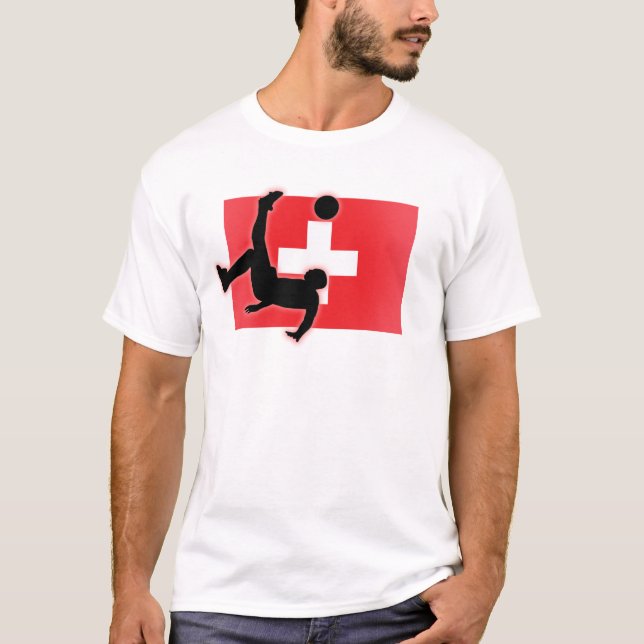 Die Schweiz-Fahrrad-Tritt T-Shirt (Vorderseite)