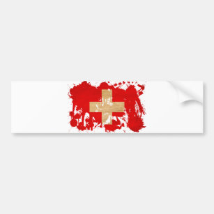 Die Schweiz-Flagge Autoaufkleber