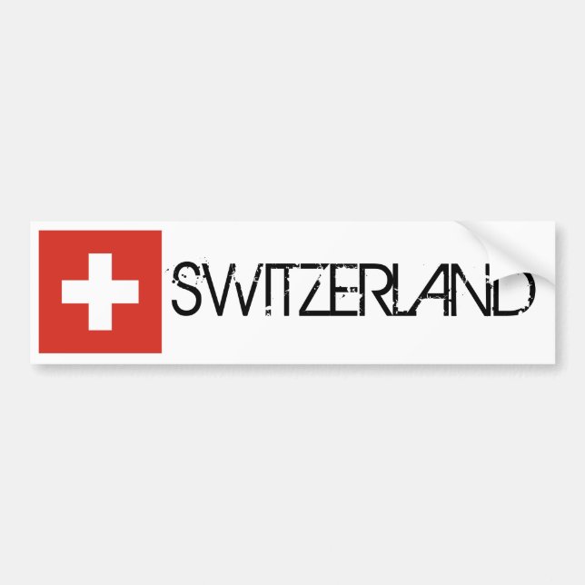 Die Schweiz-Flagge Autoaufkleber (Vorne)