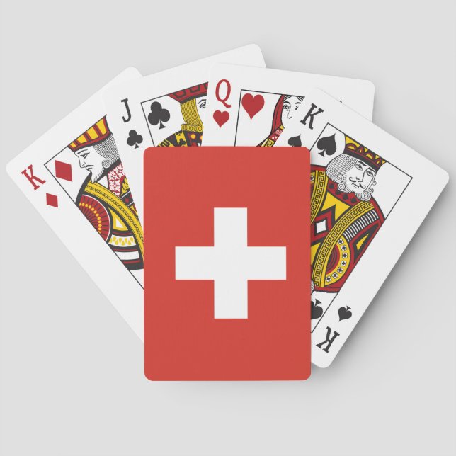 Die Schweiz-Flagge Spielkarten (Rückseite)