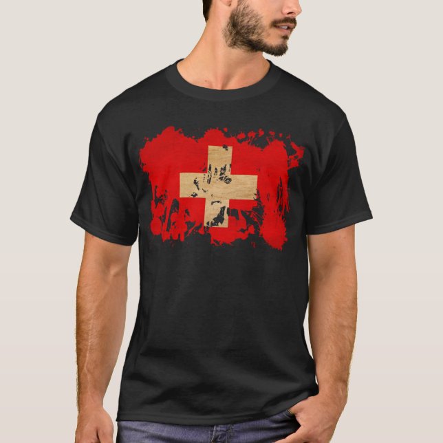 Die Schweiz-Flagge T-Shirt (Vorderseite)