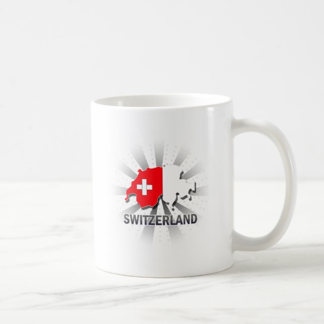 Die Schweiz-Flaggen-Karte 2,0 Kaffeetasse (Rechts)