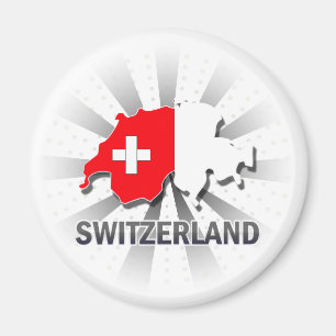 Die Schweiz-Flaggen-Karte 2,0 Magnet