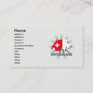 Die Schweiz-Flaggen-Karte 2,0 Visitenkarte