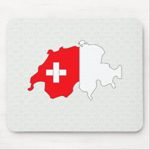 Die Schweiz-Flaggen-Karte Größengleich Mousepad