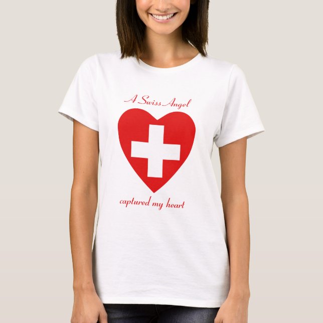 Die Schweiz-Flaggen-Schatz-T - Shirt (Vorderseite)