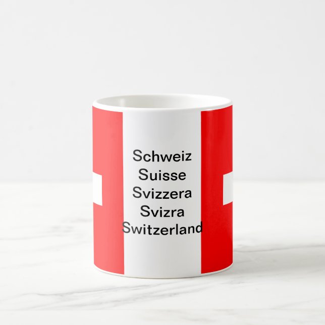 Die Schweiz-Flaggen-Tasse Kaffeetasse (Mittel)