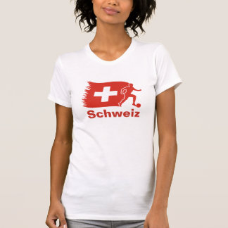 Die Schweiz-Fußball-Flagge T-Shirt