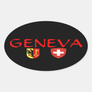 Die Schweiz, Geneva* Ovalaufkleber Ovaler Aufkleber