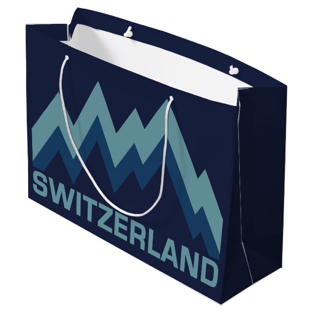 Die SCHWEIZ-Geschenktasche Große Geschenktüte (Rückseite Schrägansicht)