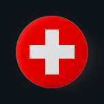 Die Schweiz - Schweizer Flagge Button<br><div class="desc">Staatsflagge von der Schweiz Die Schweizer Flagge ist in der Farbe mit einem weißen Kreuz in der Mitte rot. Sie ist in der Form quadratisch und wurde offiziell im Jahre 1889 adoptiert. Merken Sie, dass jede mögliche Verzerrung im Vorbetrachtungsbild durch Kompressionsartefakte verursacht wird, und wird nicht gedruckt werden. Sie können...</div>