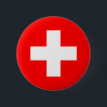 Die Schweiz - Schweizer Flagge Button<br><div class="desc">Staatsflagge von der Schweiz Die Schweizer Flagge ist in der Farbe mit einem weißen Kreuz in der Mitte rot. Sie ist in der Form quadratisch und wurde offiziell im Jahre 1889 adoptiert. Merken Sie, dass jede mögliche Verzerrung im Vorbetrachtungsbild durch Kompressionsartefakte verursacht wird, und wird nicht gedruckt werden. Sie können...</div>