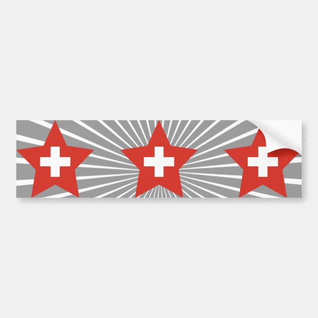 Die Schweiz-Stern Autoaufkleber (Vorne)