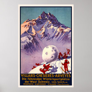 Die Schweiz Villars Chesieres Arveyes Poster